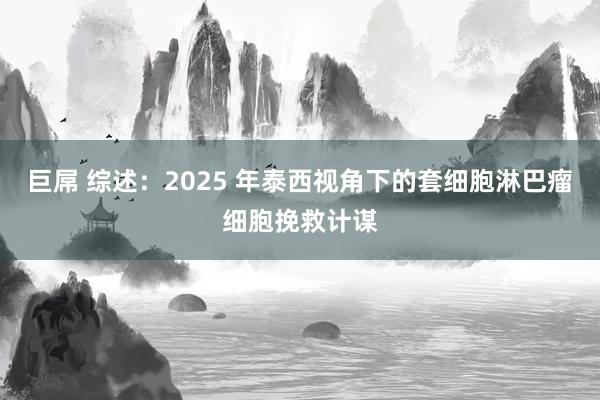 巨屌 综述：2025 年泰西视角下的套细胞淋巴瘤细胞挽救计谋